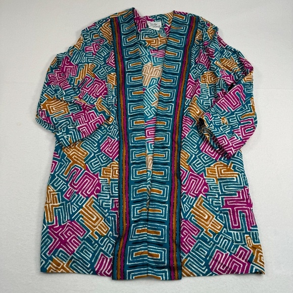 Lady Carol 2 Piece Midi Shift Dress Pattern Jacket Womens Sz 14 Art To Wear Vtg - Picture 2 of 16